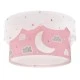 Παιδικό φωτιστικό οροφής πλαφονιέρα Moon Pink με ντουί E27 x 2  με φωσφορίζοντα στο σκοτάδι εξωτερικά μέρη & ανεξίτηλη εκτύπωση χρωμάτων