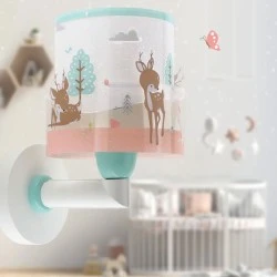 Παιδικό φωτιστικό απλίκα Loving Deer διπλού τοιχώματος με ντουί Ε27x1 κατάλληλο για γενικό ή συμπληρωματικό φωτισμό & διάβασμα