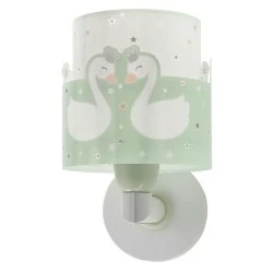Παιδικό φωτιστικό απλίκα τοίχου  Sweet Love Green διπλού τοιχώματος με ντουί Ε27x1 κατάλληλο για συμπληρωματικό φωτισμό & διάβασμα