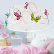 Παιδικό φωτιστικό Butterfly πλαφονιέρα με ντουί Ε27x2 ιδανικό για γενικό φωτισμό & με ανεξίτηλη εκτύπωση σε διάφανο υλικό διπλού τοιχώματος