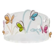 Παιδικό φωτιστικό Butterfly πλαφονιέρα με ντουί Ε27x2 ιδανικό για γενικό φωτισμό & με ανεξίτηλη εκτύπωση σε διάφανο υλικό διπλού τοιχώματος