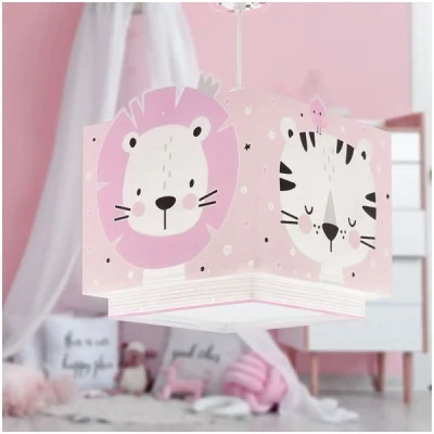 Παιδικό κρεμαστό φωτιστικό Baby JunglePink διπλού τοιχώματος με ντουί Ε27x1 φωσφορίζοντα μέρη & ανεξίτηλη εκτύπωση χρωμάτων Παιδικό κρεμαστό φωτιστικό Baby JunglePink διπλού τοιχώματος με ντουί Ε27x1 φωσφορίζοντα μέρη & ανεξίτηλη εκτύπωση χρωμάτων