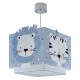 Παιδικό κρεμαστό φωτιστικό οροφής Baby Jungle Blue με ντουί Ε27x1 για φωτισμό χωρίς σκιές με φωσφορίζοντα μαγικά μέρη στο σκοτάδι 