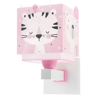 Παιδικό φωτιστικό απλίκα Baby Jungle Pink διπλού τοιχώματος με ντουί Ε27x1 με ανεξίτηλη εκτύπωση χρωμάτων Παιδικό φωτιστικό απλίκα Baby Jungle Pink διπλού τοιχώματος με ντουί Ε27x1 με ανεξίτηλη εκτύπωση χρωμάτων