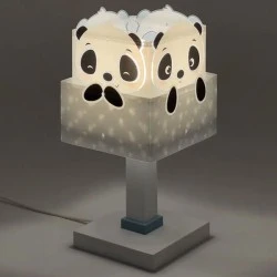 Παιδικό φωτιστικό απλίκα Panda Blue τοίχου με ντουί Ε27x1 κατάλληλο για συμπληρωματικό φωτισμό & διάβασμα διπλού τοιχώματος 