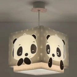 Παιδικό φωτιστικό οροφής κρεμαστό Panda Pink διπλού τοιχώματος με ντουί Ε27x1 & ανεξίτηλη εκτύπωση χρωμάτων 