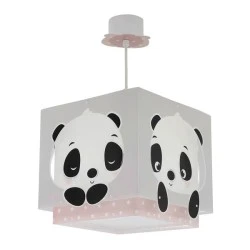 Παιδικό φωτιστικό οροφής κρεμαστό Panda Pink διπλού τοιχώματος με ντουί Ε27x1 & ανεξίτηλη εκτύπωση χρωμάτων 