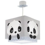 Παιδικό φωτιστικό οροφής κρεμαστό Panda Blue  με ντουί Ε27x1 διπλού τοιχώματος & μαγικά φωσφορίζοντα μέρη στο σκοτάδι