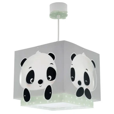 Παιδικό φωτιστικό οροφής κρεμαστό Panda Green με ντουί Ε27x1 διπλού τοιχώματος με φωσφορίζοντα μέρη στο σκοτάδι κατάλληλο για γενικό φωτισμό Παιδικό φωτιστικό οροφής κρεμαστό Panda Green με ντουί Ε27x1 διπλού τοιχώματος με φωσφορίζοντα μέρη στο σκοτάδι κατάλληλο για γενικό φωτισμό