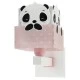 Παιδικό φωτιστικό Panda Pink απλίκα τοίχου διπλού τοιχώματος με ντουί Ε27x1 κατάλληλο για συμπληρωματικό φωτισμό & διάβασμα