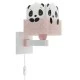 Παιδικό φωτιστικό Panda Pink απλίκα τοίχου διπλού τοιχώματος με ντουί Ε27x1 κατάλληλο για συμπληρωματικό φωτισμό & διάβασμα