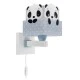 Παιδικό φωτιστικό απλίκα τοίχου Panda Blue διπλού τοιχώματος με ντουί Ε27x1 κατάλληλο για συμπληρωματικό φωτισμό & διάβασμα Παιδικό φωτιστικό απλίκα τοίχου Panda Blue διπλού τοιχώματος με ντουί Ε27x1 κατάλληλο για συμπληρωματικό φωτισμό & διάβασμα