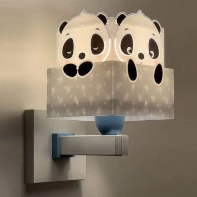 Παιδικό φωτιστικό απλίκα τοίχου Panda Blue διπλού τοιχώματος με ντουί Ε27x1 κατάλληλο για συμπληρωματικό φωτισμό & διάβασμα Παιδικό φωτιστικό απλίκα τοίχου Panda Blue διπλού τοιχώματος με ντουί Ε27x1 κατάλληλο για συμπληρωματικό φωτισμό & διάβασμα