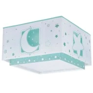 Παιδικό φωτιστικό οροφής - πλαφονιέρα Moonlight Green με ντουί Ε27x2 με φωσφορίζοντα εξωτερικά μέρη