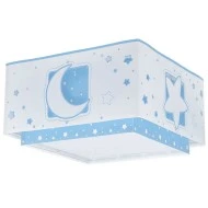 Παιδικό φωτιστικό οροφής πλαφονιέρα Moonlight Blue κατάλληλο για γενικό φωτισμό με ντουί Ε27x2 ιδανικό για γενικό φωτισμό & φωσφορίζοντα εξωτερικά μέρη