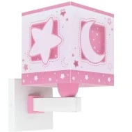Παιδικό φωτιστικό απλίκα τοίχου Moonlight Pink  με ντουί Ε27x1 με ανεξίτηλη εκτύπωση χρωμάτων στα τοιχώματα