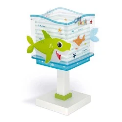 Παιδικό φωτιστικό κομοδίνου Little Shark με ντουί Ε14x1 κατάλληλο για συμπληρωματικό φωτισμό & φωσφορίζοντα μέρη στο σκοτάδι