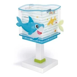 Παιδικό φωτιστικό κομοδίνου Little Shark με ντουί Ε14x1 κατάλληλο για συμπληρωματικό φωτισμό & φωσφορίζοντα μέρη στο σκοτάδι