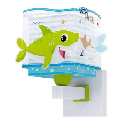 Παιδικό φωτιστικό απλίκα  τοίχου Little Shark διπλού τοιχώματος με ντουί Ε27x1 κατάλληλο για συμπληρωματικό φωτισμό & διάβασμα