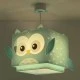 Παιδικό κρεμαστό φωτιστικό οροφής Little Owl διπλού τοιχώματος με ντουί Ε27x1 & φωσφορίζοντα μαγικά μέρη στο σκοτάδι