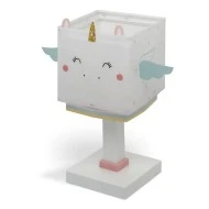 Παιδικό φωτιστικό επιτραπέζιο Little Unicorn διπλού τοιχώματος με διακόπτη on/off φωτισμό με ντουί Ε14x1 & φωσφορίζοντα μέρη στο σκοτάδι