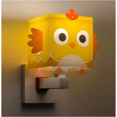 Παιδικό φωτιστικό απλίκα Little Chicken τοίχου με ντουί Ε27x1 κατάλληλο για συμπληρωματικό φωτισμό & διάβασμα διπλού τοιχώματος 