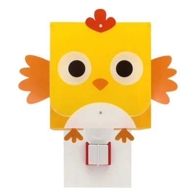 Παιδικό φωτιστικό απλίκα Little Chicken τοίχου με ντουί Ε27x1 κατάλληλο για συμπληρωματικό φωτισμό & διάβασμα διπλού τοιχώματος 