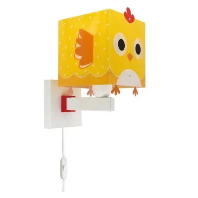 Παιδικό φωτιστικό απλίκα Little Chicken τοίχου με ντουί Ε27x1 κατάλληλο για συμπληρωματικό φωτισμό & διάβασμα διπλού τοιχώματος 