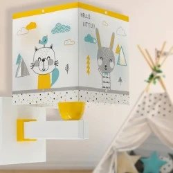 Παιδικό φωτιστικό Hello Little απλίκα τοίχου με ντουί Ε27x1 κατάλληλο για συμπληρωματικό φωτισμό & διάβασμα
