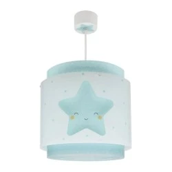 Παιδικό κρεμαστό παιδικό φωτιστικό οροφής Baby Dreams Blue με ντουί Ε27x1 &  ανεξίτηλη εκτύπωση χρωμάτων στα τοιχώματα