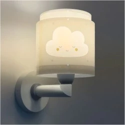 Παιδικό φωτιστικό απλίκα Baby Dreams Gray  τοίχου με ντουί Ε27x1 κατάλληλο για συμπληρωματικό φωτισμό & διάβασμα διπλού τοιχώματος 