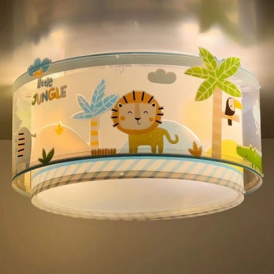 Παιδικό φωτιστικό οροφής πλαφονιέρα My Little Jungle με ντουί E27x2 με φωσφορίζοντα στο σκοτάδι εξωτερικά μέρη & κιτ ανάρτησης τύπου click Παιδικό φωτιστικό οροφής πλαφονιέρα My Little Jungle με ντουί E27x2 με φωσφορίζοντα στο σκοτάδι εξωτερικά μέρη & κιτ ανάρτησης τύπου click