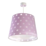 Παιδικό φωτιστικό Stars Lilac οροφής  με ντουί E27x1 με φωσφορίζοντα στο σκοτάδι εξωτερικά μέρη ιδανικό για γενικό φωτισμό