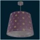 Παιδικό φωτιστικό Stars Lilac οροφής  με ντουί E27x1 με φωσφορίζοντα στο σκοτάδι εξωτερικά μέρη ιδανικό για γενικό φωτισμό