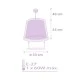 Παιδικό φωτιστικό Stars Lilac οροφής  με ντουί E27x1 με φωσφορίζοντα στο σκοτάδι εξωτερικά μέρη ιδανικό για γενικό φωτισμό