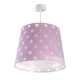 Παιδικό φωτιστικό Stars Lilac οροφής  με ντουί E27x1 με φωσφορίζοντα στο σκοτάδι εξωτερικά μέρη ιδανικό για γενικό φωτισμό