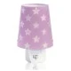 Παιδικό φωτιστικό νυκτός Stars Lilac πρίζας με ντουί Ε14x1 ιδανικό για ύπνο & ανεξίτηλη εκτύπωση χρωμάτων στα τοιχώματα 