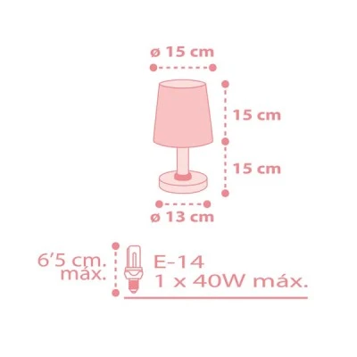 Παιδικό φωτιστικό επιτραπέζιο Starlight Pink ντουί Ε14x1 max 8W κατάλληλο για συμπληρωματικό φωτισμό & ανεξίτηλη εκτύπωση χρωμάτων Παιδικό φωτιστικό επιτραπέζιο Starlight Pink ντουί Ε14x1 max 8W κατάλληλο για συμπληρωματικό φωτισμό & ανεξίτηλη εκτύπωση χρωμάτων