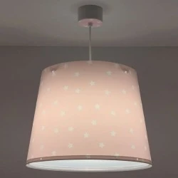 Παιδικό φωτιστικό κρεμαστό Starlight Pink  με φωσφορίζοντα μαγικά μέρη στο σκοτάδι ντουί Ε27x1 & ανεξίτηλη εκτύπωση χρωμάτων