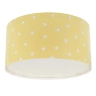 Παιδικό φωτιστικό Starlight Yellow  πλαφονιέρα με ντουί Ε27x2 με ανεξίτηλη εκτύπωση σε διάφανο υλικό διπλού τοιχώματος