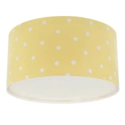 Παιδικό φωτιστικό Starlight Yellow  πλαφονιέρα με ντουί Ε27x2 με ανεξίτηλη εκτύπωση σε διάφανο υλικό διπλού τοιχώματος