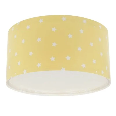 Παιδικό φωτιστικό Starlight Yellow  πλαφονιέρα με ντουί Ε27x2 με ανεξίτηλη εκτύπωση σε διάφανο υλικό διπλού τοιχώματος
