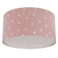 Παιδικό φωτιστικό Starlight Pink πλαφονιέρα με ντουί Ε27x2 ιδανικό για γενικό φωτισμό & με ανεξίτηλη εκτύπωση σε διάφανο υλικό διπλού τοιχώματος