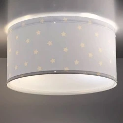 Παιδικό φωτιστικό Starlight Blue πλαφονιέρα με ντουί Ε27x2 ιδανικό για γενικό φωτισμό & με ανεξίτηλη εκτύπωση σε διάφανο υλικό διπλού τοιχώματος
