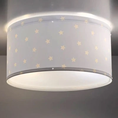 Παιδικό φωτιστικό Starlight Blue πλαφονιέρα με ντουί Ε27x2 ιδανικό για γενικό φωτισμό & με ανεξίτηλη εκτύπωση σε διάφανο υλικό διπλού τοιχώματος