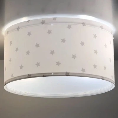 Παιδικό φωτιστικό οροφής Starlight White με ντουί E27x2 με φωσφορίζοντα στο σκοτάδι εξωτερικά μέρη & κιτ ανάρτησης τύπου click
