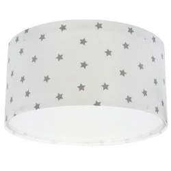 Παιδικό φωτιστικό οροφής Starlight White με ντουί E27x2 με φωσφορίζοντα στο σκοτάδι εξωτερικά μέρη & κιτ ανάρτησης τύπου click
