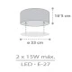 Παιδικό φωτιστικό οροφής Starlight White με ντουί E27x2 με φωσφορίζοντα στο σκοτάδι εξωτερικά μέρη & κιτ ανάρτησης τύπου click