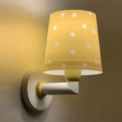 Παιδικό φωτιστικό απλίκα Starlight Yellow  τοίχου με ντουί Ε27x1 κατάλληλο για συμπληρωματικό φωτισμό & διάβασμα διπλού τοιχώματος 