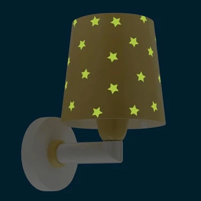 Παιδικό φωτιστικό απλίκα Starlight Yellow  τοίχου με ντουί Ε27x1 κατάλληλο για συμπληρωματικό φωτισμό & διάβασμα διπλού τοιχώματος 